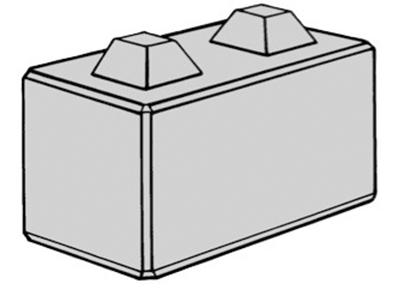 Stapelblokken (lxbxh) 80x40x40 2 nok uitvoering